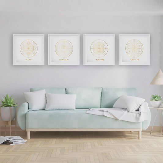 Gratitude energy wall art for joyful appreciation, conscious joy and positive living energy