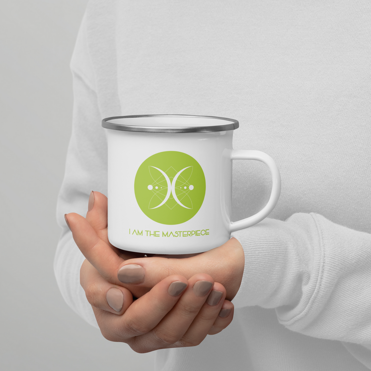 I AM THE MASTERPIECE - GREEN - Enamel Mug
