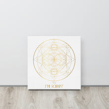 Load image into Gallery viewer, I&#39;m Sorry - Gold - Ho&#39;oponopono - 16 x 16&quot; Canvas
