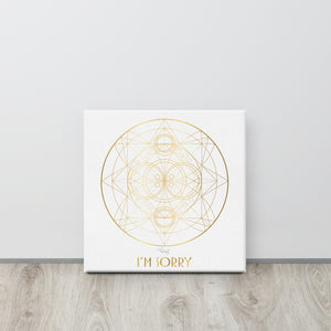 I'm Sorry - Gold - Ho'oponopono - 16 x 16" Canvas