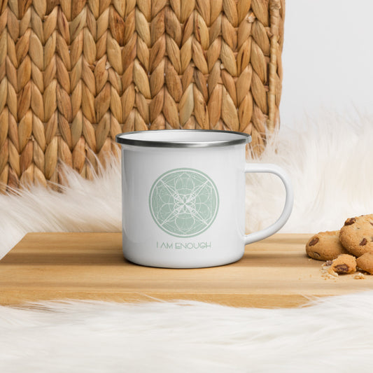 Je suis assez - Tasse en émail